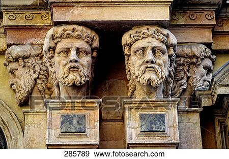Stock Photo - Carving on column, Milan, Lombardy, Italy . Fotosearch