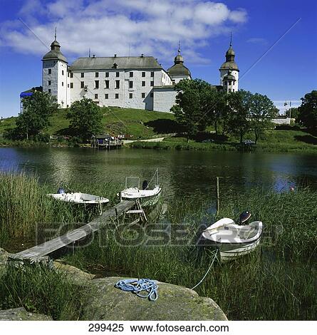 Castle at waterfront, Laecko Castle, Sweden View Large Photo Image Stock Photography - Castle at waterfront, Laecko Castle, Sweden . Fotosearch