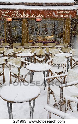 Chairs and tables at resort covered with snow, Megeve Ski Resort, Megeve, France View Large Photo Image Stock Image - Chairs and tables at resort covered with snow, Megeve Ski Resort, Megeve, France . Fotosearch