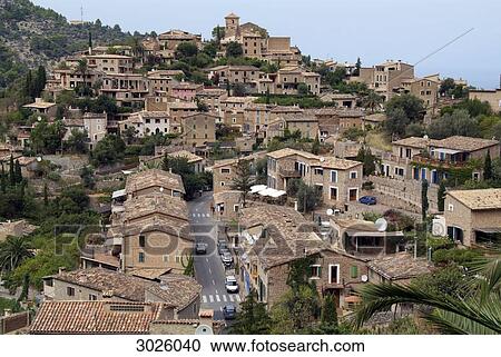 Cityscape of Deia, Majorca, Spain, Aerial View View Large Photo Image Stock Image - Cityscape of Deia, Majorca, Spain, Aerial View . Fotosearch