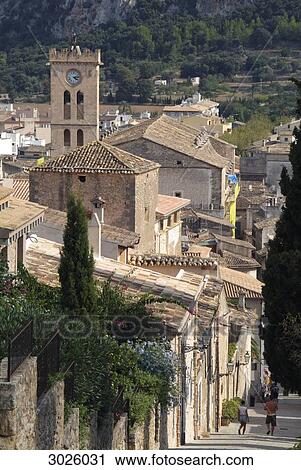Cityscape of Pollenca, Majorca, Spain, high angle view View Large Photo Image Stock Image - Cityscape of Pollenca, Majorca, Spain, high angle view . Fotosearch