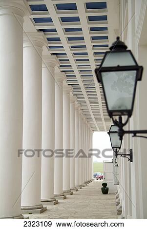 Close-up of lantern in colonnade outdoors, Mecklenburg-Vorpommern, Rugen, Germany, Europe View Large Photo Image Stock Photo - Close-up of lantern in colonnade outdoors, Mecklenburg-Vorpommern, Rugen, Germany, Europe . Fotosearch