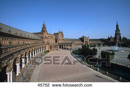 Courtyard of building, Plaza de Espana, Maria Luisa Park, Seville, Andalusia, Spain View Large Photo Image Stock Image - Courtyard of building, Plaza de Espana, Maria Luisa Park, Seville, Andalusia, Spain . Fotosearch