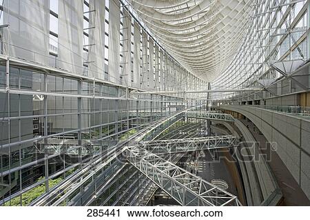 Elevated walkway interiors of building, Marunouchi, Tokyo Prefecture, Japan View Large Photo Image Stock Image - Elevated walkway interiors of building, Marunouchi, Tokyo Prefecture, Japan . Fotosearch