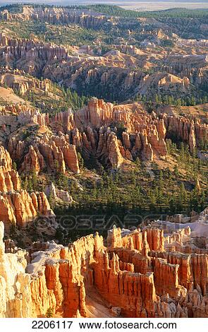 Stock Photo - Eroded rocks on landscape, Bryce Canyon National Park, Utah, USA . Fotosearch
