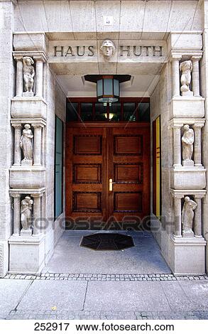 Facade Of Building Haus Huth Entrance Berlin Germany Stock