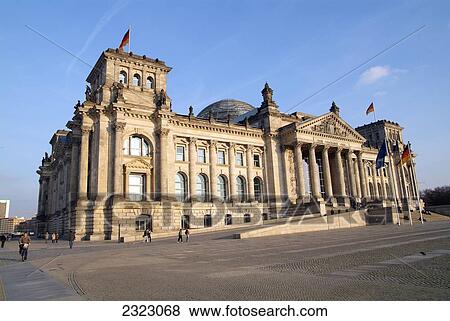 Stock Photo - Facade of government building, Germany . Fotosearch