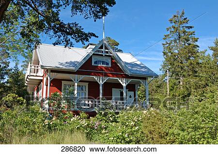 Facade of house, Finland View Large Photo Image Stock Image - Facade of house, Finland . Fotosearch