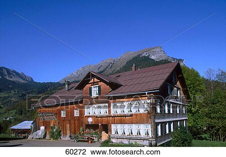 Facade of house, Vorarlberg, Austria, Europe View Large Photo Image Stock Image - Facade of house, Vorarlberg, Austria, Europe . Fotosearch
