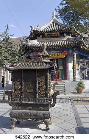 Facade of temple, Wutai Shan, Shaanxi Province, China View Large Photo Image Stock Image - Facade of temple, Wutai Shan, Shaanxi Province, China . Fotosearch