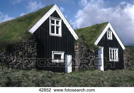 Farmhouses in field, Skaftafell National Park, Iceland View Large Photo Image Stock Image - Farmhouses in field, Skaftafell National Park, Iceland . Fotosearch