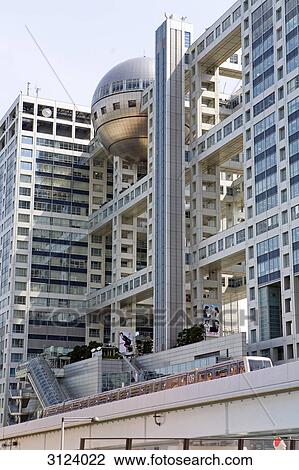 Fuji TV building, Tokyo, Japan, low angle view View Large Photo Image Stock Image - Fuji TV building, Tokyo, Japan, low angle view . Fotosearch