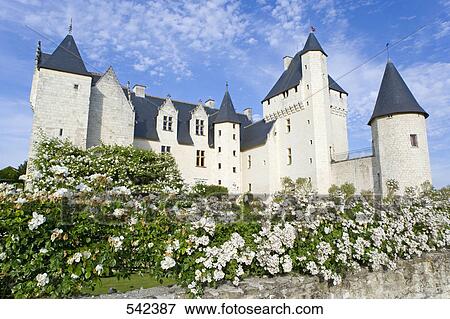Garden in front of castle, Chateau Du Rivau, Indre-Et-Loire, France View Large Photo Image Stock Photo - Garden in front of castle, Chateau Du Rivau, Indre-Et-Loire, France . Fotosearch