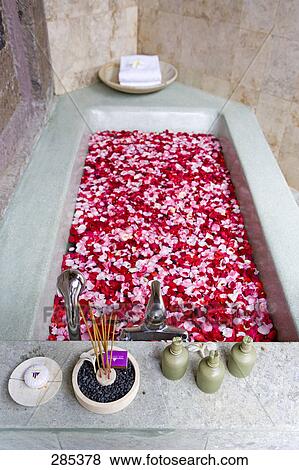 High angle view of bathtub, Bali, Indonesia View Large Photo Image Stock Photo - High angle view of bathtub, Bali, Indonesia . Fotosearch
