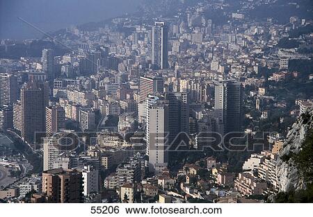 High angle view of cityscape, Monte Carlo, Monaco View Large Photo Image Stock Photograph - High angle view of cityscape, Monte Carlo, Monaco . Fotosearch