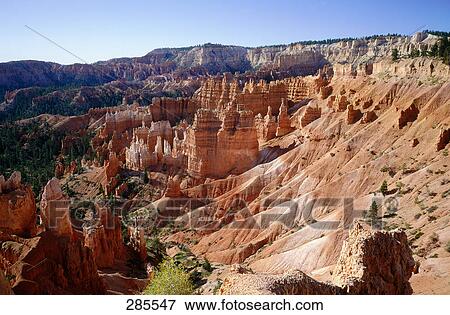 High angle view of cliffs, Bryce Canyon, Garfield County, Utah, USA View Large Photo Image Stock Photo - High angle view of cliffs, Bryce Canyon, Garfield County, Utah, USA . Fotosearch