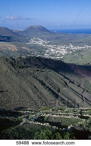 High angle view of mountain range, Canary Islands, Spain, Europe View Large Photo Image Stock Photo - High angle view of mountain range, Canary Islands, Spain, Europe . Fotosearch
