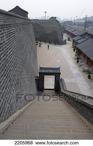 High angle view of steps leading to open doorway, China View Large Photo Image Stock Photo - High angle view of steps leading to open doorway, China . Fotosearch