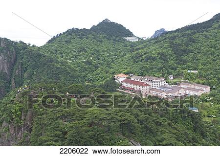 High angle view of village, Huangshan, Anhui Province, China View Large Photo Image Stock Image - High angle view of village, Huangshan, Anhui Province, China . Fotosearch