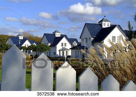 Stock Photo - Holiday houses, Petzow, Werder, Potsdam-Mittelmark, Brandenburg, Germany, Europe . Fotosearch