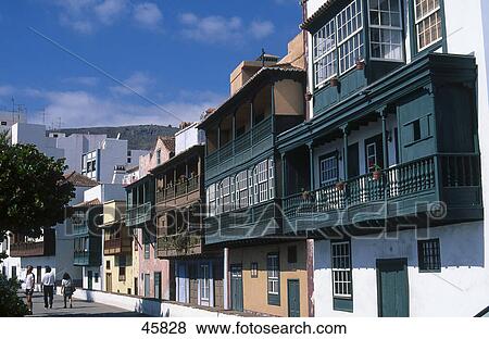 Houses in city, Santa Cruz de la Palma, Canary Islands, Spain View Large Photo Image Stock Photo - Houses in city, Santa Cruz de la Palma, Canary Islands, Spain . Fotosearch