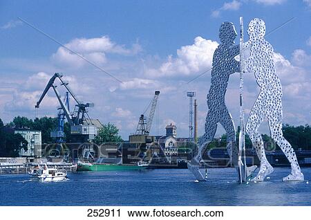 Human sculptures in water, Berlin, Germany View Large Photo Image Stock Image - Human sculptures in water, Berlin, Germany . Fotosearch
