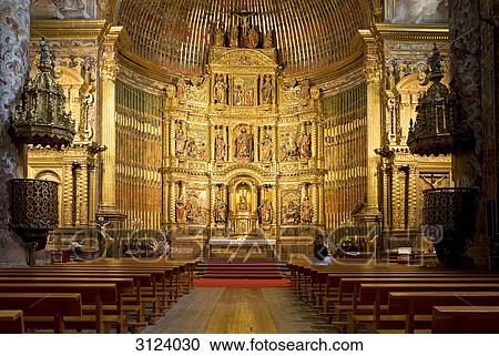Interior of a church, looking towards the altar, Elciego, Spain View Large Photo Image Stock Image - Interior of a church, looking towards the altar, Elciego, Spain . Fotosearch