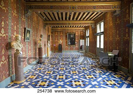 Stock Photo - Interiors of castle, Chateau De Blois, Loir-Et-Cher, France . Fotosearch