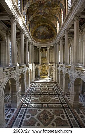 Interiors of church, Palace of Versailles, Paris, France View Large Photo Image Stock Photo - Interiors of church, Palace of Versailles, Paris, France . Fotosearch