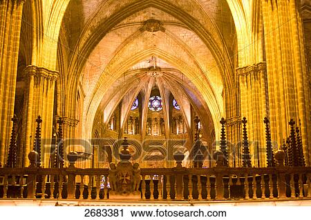 Interiors of church, Santa Cruz y Santa Eulalia, Barcelona, Catalonia, Spain View Large Photo Image Stock Image - Interiors of church, Santa Cruz y Santa Eulalia, Barcelona, Catalonia, Spain . Fotosearch