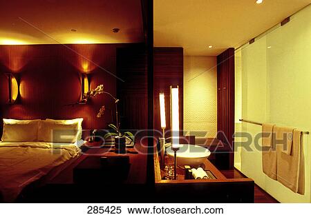 Interiors of hotel room, The Lalu Sun Moon Lake Hotel, Taiwan View Large Photo Image Stock Photography - Interiors of hotel room, The Lalu Sun Moon Lake Hotel, Taiwan . Fotosearch