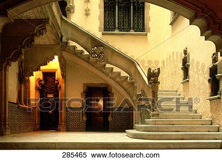 Interiors of house, Barcelona, Barcelona Province, Catalonia, Spain View Large Photo Image Stock Photography - Interiors of house, Barcelona, Barcelona Province, Catalonia, Spain . Fotosearch