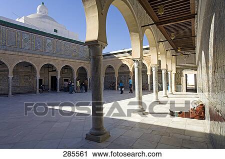 Interiors of mosque, Zaouia Of Sidi Sahab, Nabeul, Tunisia View Large Photo Image Stock Image - Interiors of mosque, Zaouia Of Sidi Sahab, Nabeul, Tunisia . Fotosearch