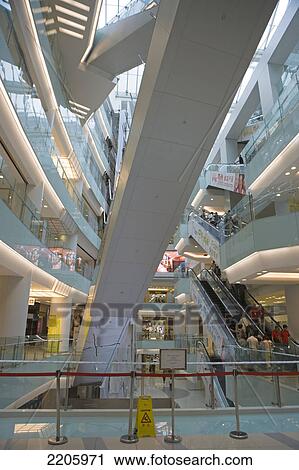 Interiors of shopping mall, Wang Fu Jing Shopping Area, Beijing, China View Large Photo Image Stock Image - Interiors of shopping mall, Wang Fu Jing Shopping Area, Beijing, China . Fotosearch