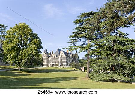 Lawn in front of castle, Chateau De La Bourdaisiere, Montlouis-Sur-Loire, France View Large Photo Image Picture - Lawn in front of castle, Chateau De La Bourdaisiere, Montlouis-Sur-Loire, France . Fotosearch
