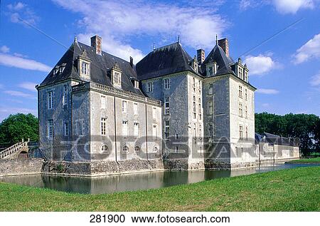 Low angle view of castle against sky, Champchevrier Castle, Indre-Et-Loire, France View Large Photo Image Stock Image - Low angle view of castle against sky, Champchevrier Castle, Indre-Et-Loire, France . Fotosearch