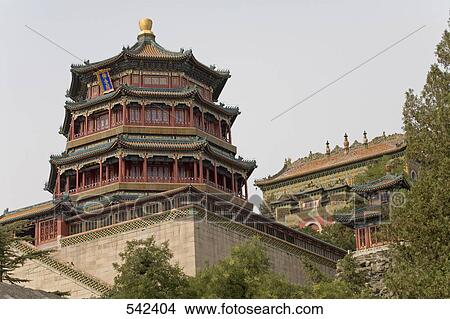 Low angle view of pagoda, Beijing, China View Large Photo Image Picture - Low angle view of pagoda, Beijing, China . Fotosearch