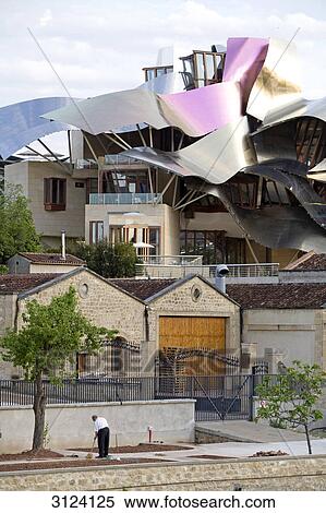 Marques de Riscal hotel, Elciego, Spain, high angle view View Large Photo Image Stock Photography - Marques de Riscal hotel, Elciego, Spain, high angle view . Fotosearch