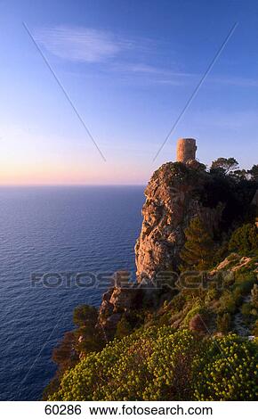 Stock Photograph - Mirador (lookout point) of Ses Animes, Banyalbufar, Balearic Islands, Spain . Fotosearch