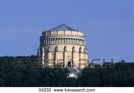Monument surrounded by trees, Befreiungshalle, Altmuhl Valley, Kelheim, Bavaria, Germany View Large Photo Image Stock Image - Monument surrounded by trees, Befreiungshalle, Altmuhl Valley, Kelheim, Bavaria, Germany . Fotosearch