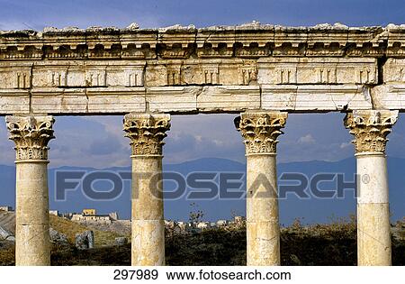 Old roman ruins against sky, Apamea, Syria View Large Photo Image Stock Photo - Old roman ruins against sky, Apamea, Syria . Fotosearch
