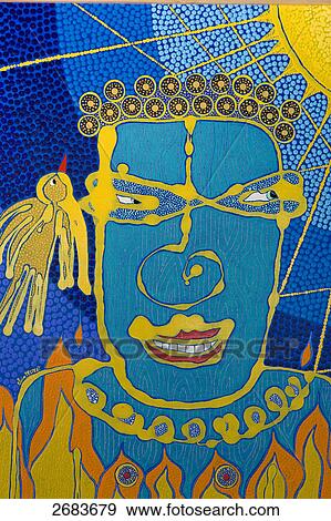 Painting on wall of resort, Saint-Regis Resort, Bora Bora, Society Island, French Polynesia View Large Photo Image Stock Photo - Painting on wall of resort, Saint-Regis Resort, Bora Bora, Society Island, French Polynesia . Fotosearch