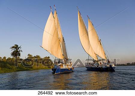 People on sailboats in river, Nile River, Egypt View Large Photo Image Stock Image - People on sailboats in river, Nile River, Egypt . Fotosearch