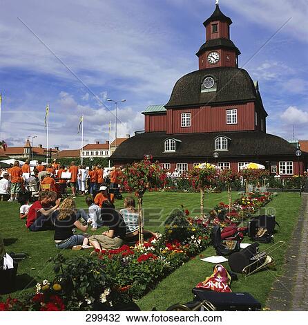 People sitting in old townhall's garden, Sweden View Large Photo Image Stock Image - People sitting in old townhall's garden, Sweden . Fotosearch