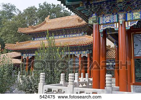 Plants in front of temple, Summer Palace, Beijing, China View Large Photo Image Stock Photography - Plants in front of temple, Summer Palace, Beijing, China . Fotosearch