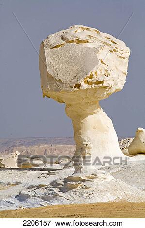 Stock Photo - Rock formations in desert, White Desert, Farafra Oasis, Egypt . Fotosearch