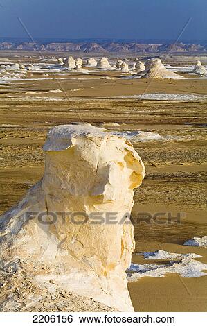 Rock formations in desert, White Desert, Farafra Oasis, Egypt View Large Photo Image Stock Photograph - Rock formations in desert, White Desert, Farafra Oasis, Egypt . Fotosearch