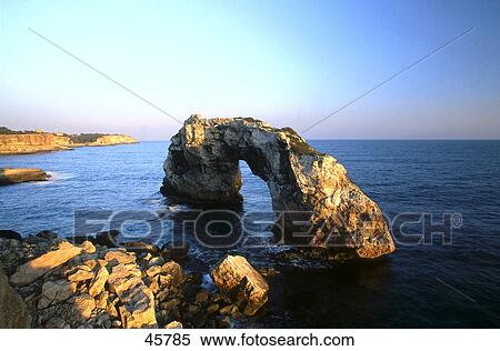 Rock formations in sea, Pontas, Cala Santanyi, Majorca, Balearic Islands, Spain View Large Photo Image Stock Photography - Rock formations in sea, Pontas, Cala Santanyi, Majorca, Balearic Islands, Spain . Fotosearch