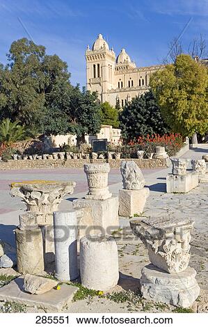 Ruins on landscape with cathedral in background, The Saint-Louis Cathedral, Tunisia View Large Photo Image Stock Image - Ruins on landscape with cathedral in background, The Saint-Louis Cathedral, Tunisia . Fotosearch