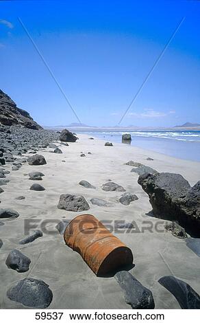 Rusty barren on beach, Lanzarote, Canary Islands, Spain View Large Photo Image Stock Photo - Rusty barren on beach, Lanzarote, Canary Islands, Spain . Fotosearch